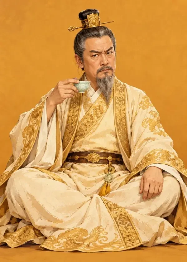 《爷爷穿成世子》详情页背景海报插画